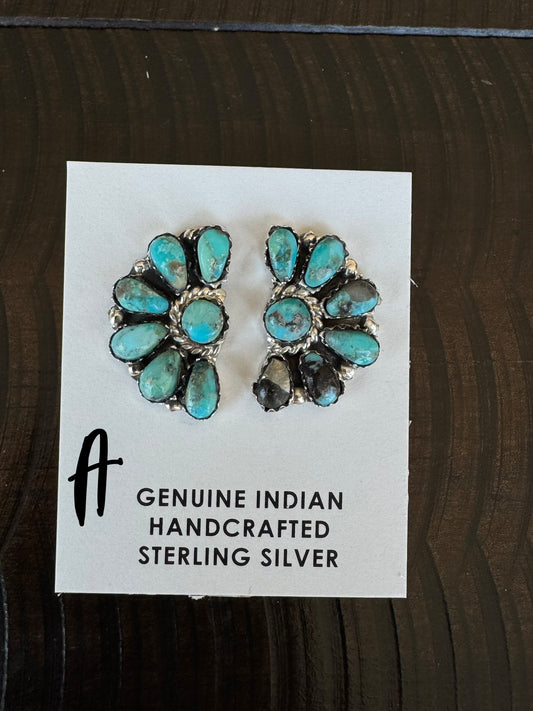 Authentic Julie Turquoise Cluster Earrings