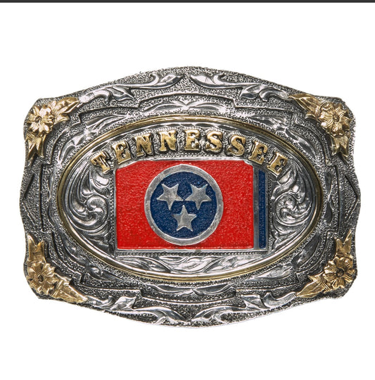 Tennessee Flag Flower Buckle