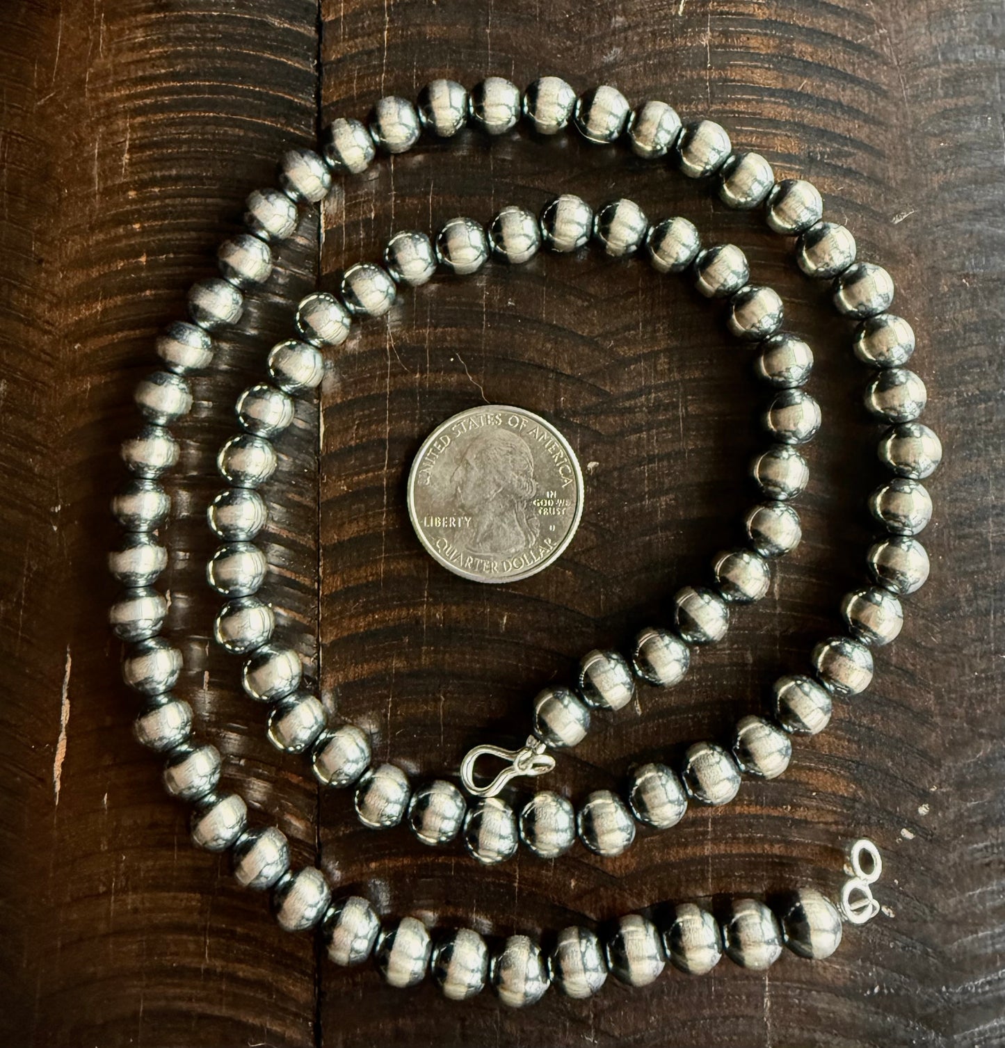 Authentic 8mm 25” Navajo Pearl Necklace