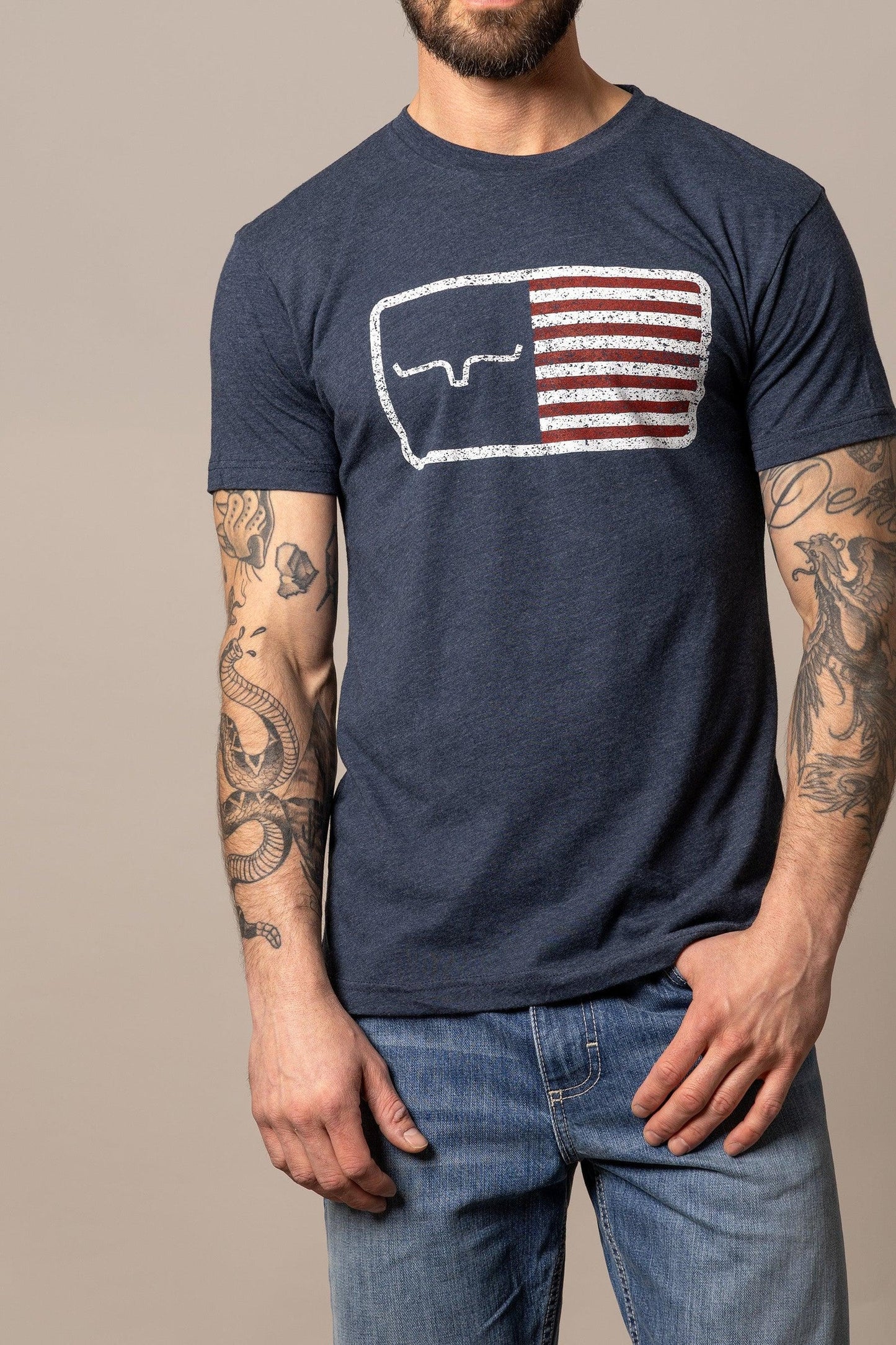 Kimes American Trucker Navy Tee