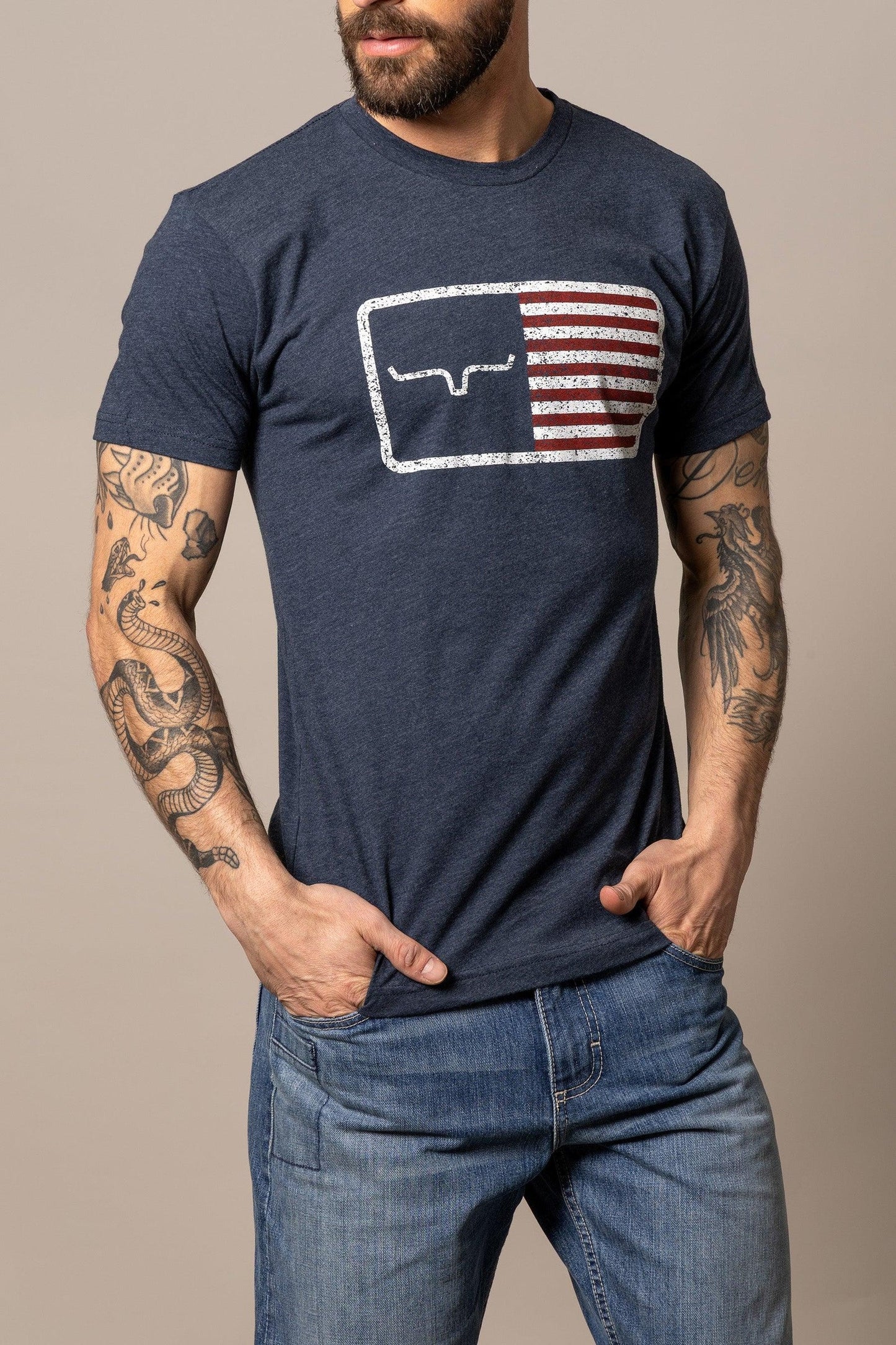 Kimes American Trucker Navy Tee
