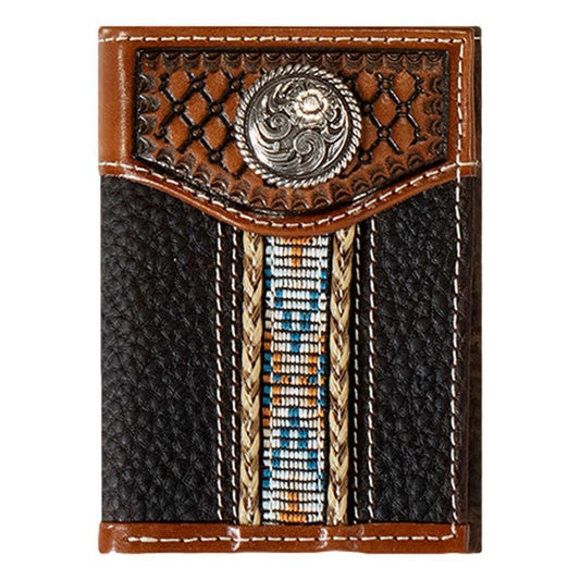 Ariat Trifold Southwest Woven Inlay Wallet