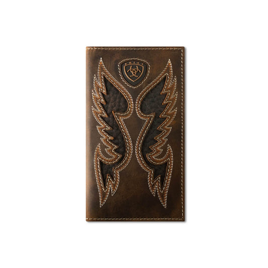 Ariat Mens Rodeo Boot Stitch Wallet Brown