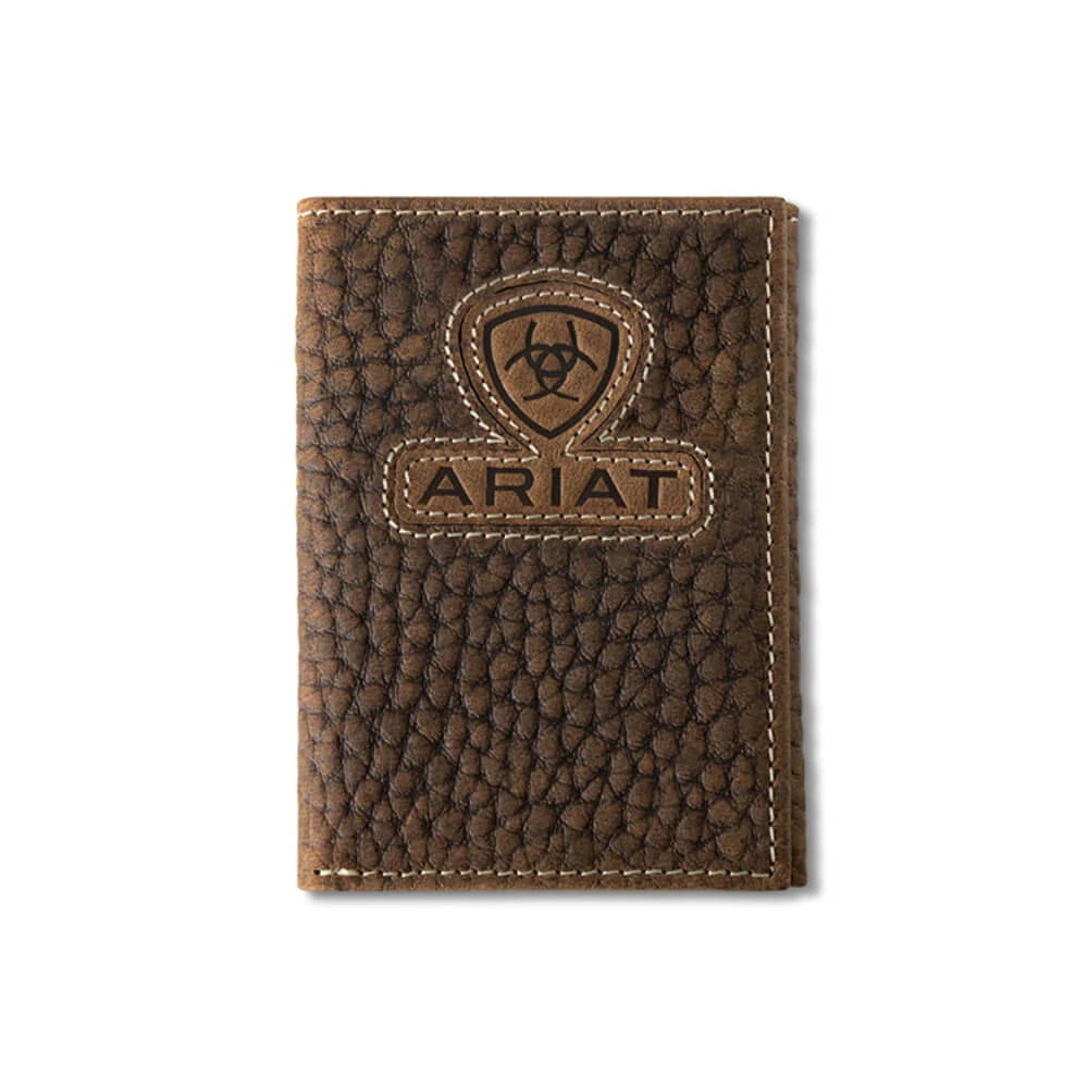 Ariat Men's Trifold Style Wallet Brown