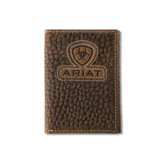 Ariat Men's Trifold Style Wallet Brown