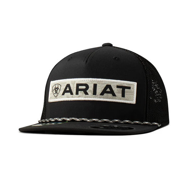 Ariat Men's Desert Patch Black and White Cap