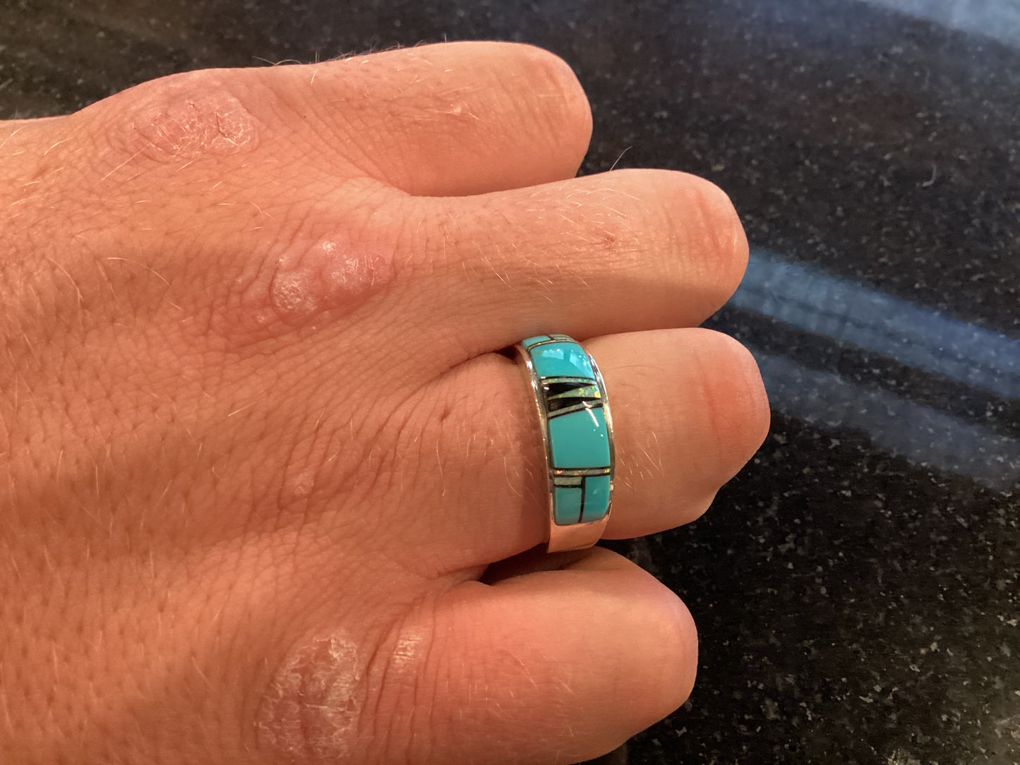 Authentic Turquoise Bands Ring