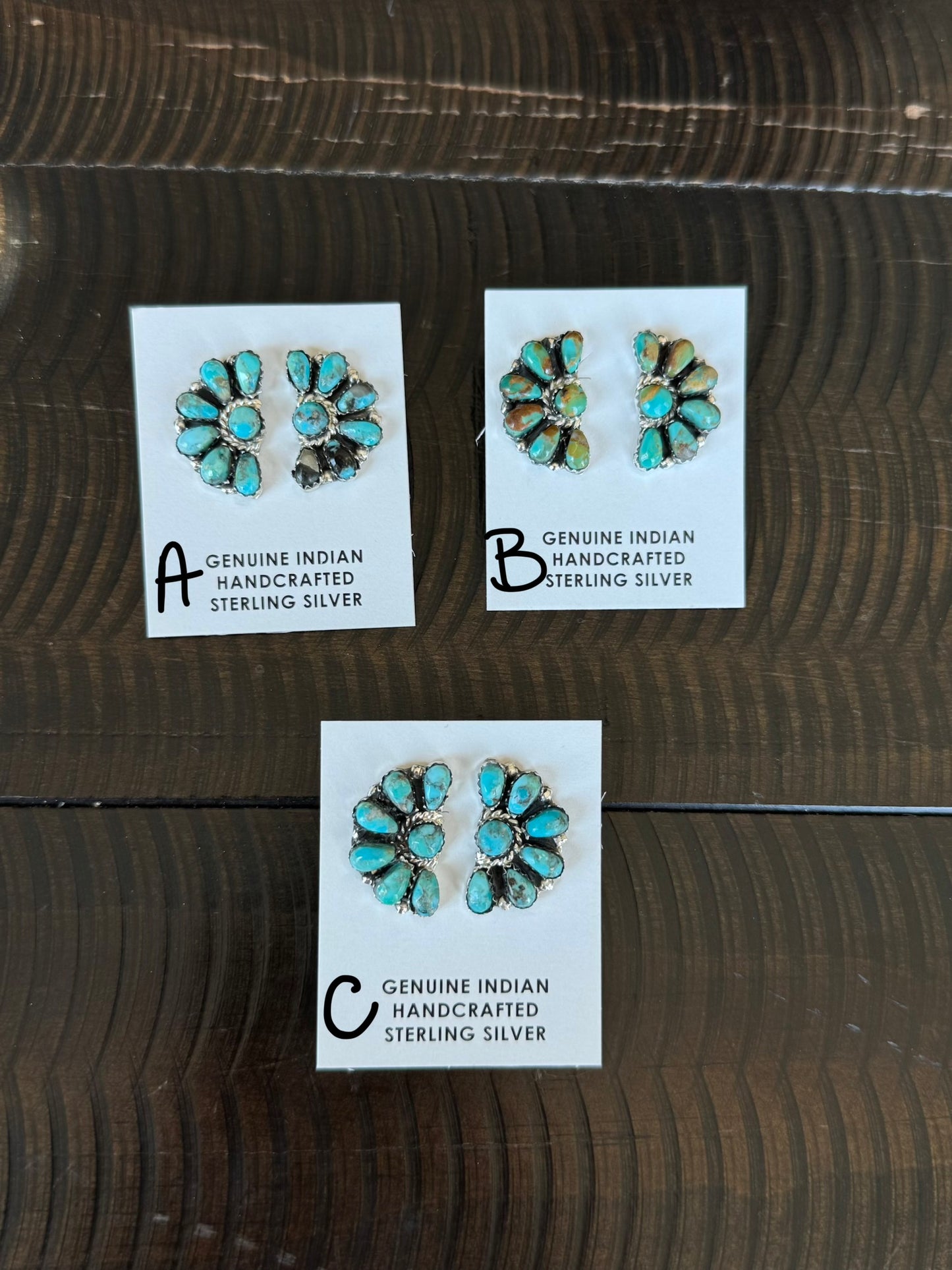 Authentic Julie Turquoise Cluster Earrings