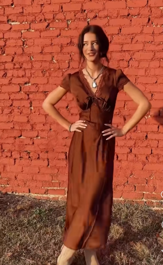 Whiskey Lace Slip Dress