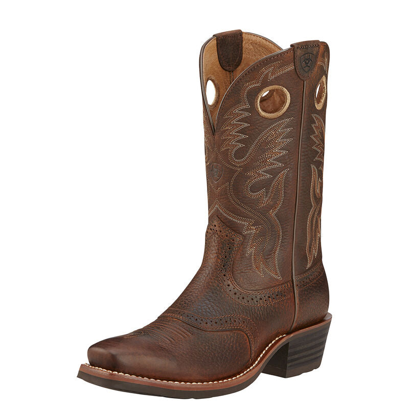 Ariat Men's Heritage Roughstock Brown Oiled Rowdy Square Toe Boot