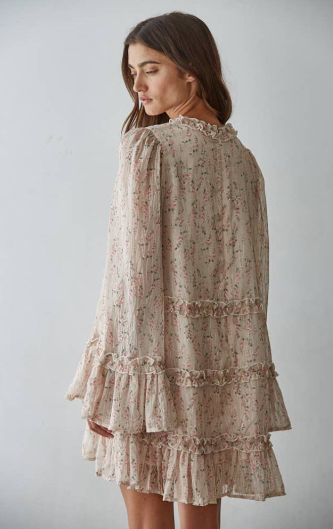 Floral Ruffle Mini Dress