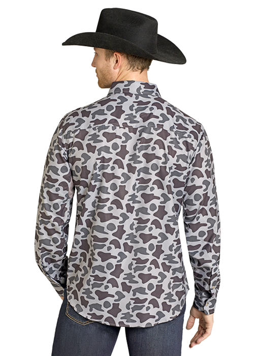 Camo Tek Grays Men's Snap Up