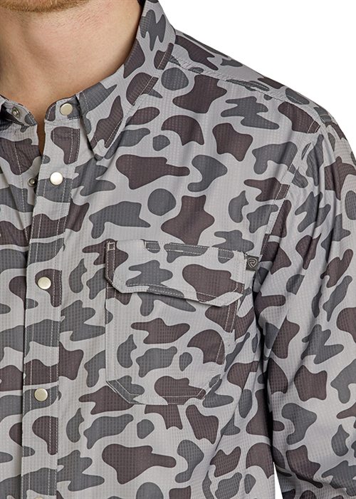 Camo Tek Grays Men's Snap Up