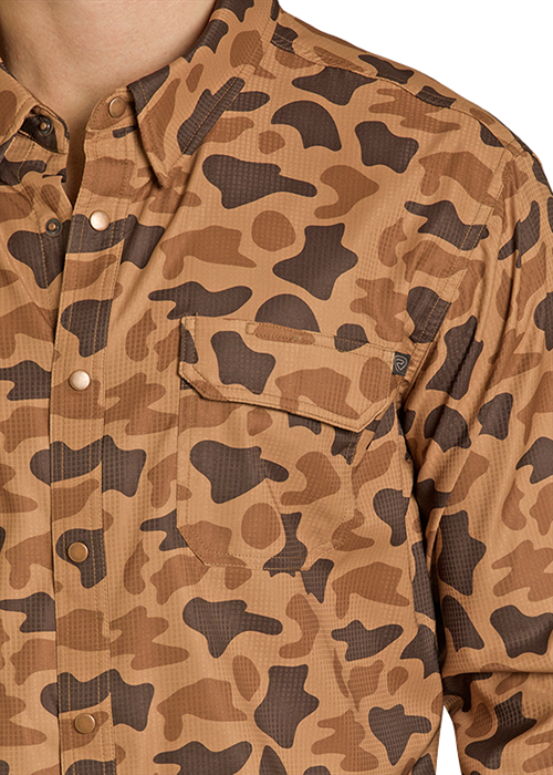 Camo Tek Tans Men's Snap Up