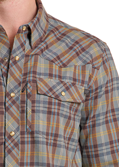 Fall Stretch Flannel Snap Up Shirt