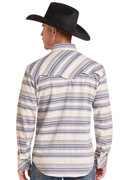 Shades Flannel Stretch Men's Snap Up
