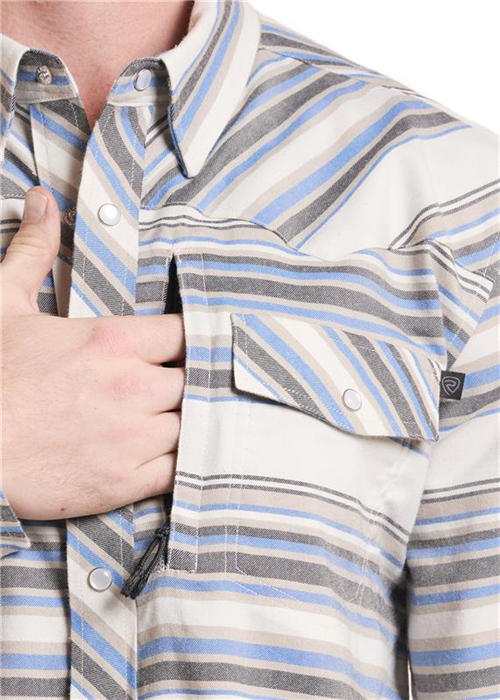 Shades Flannel Stretch Men's Snap Up