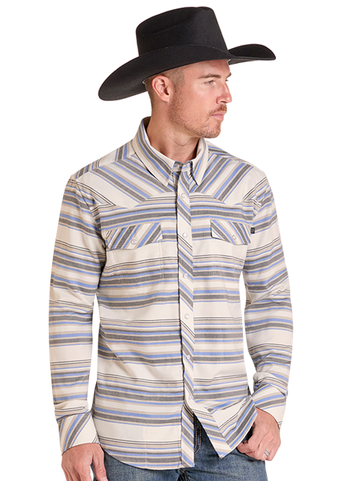Shades Flannel Stretch Men's Snap Up