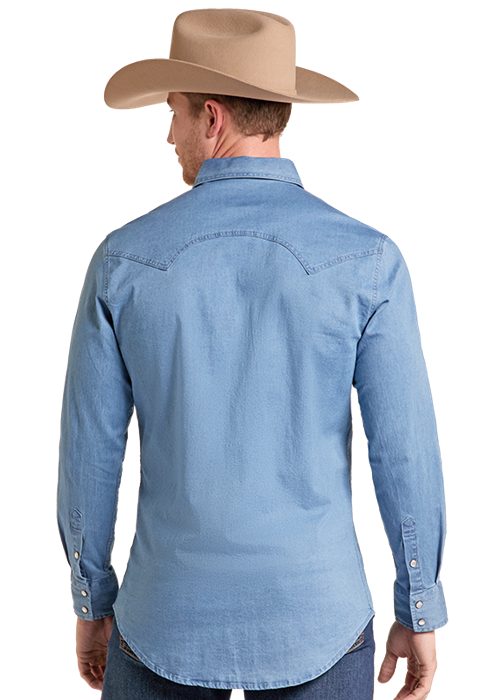 Koe Denim Solid Snap Up