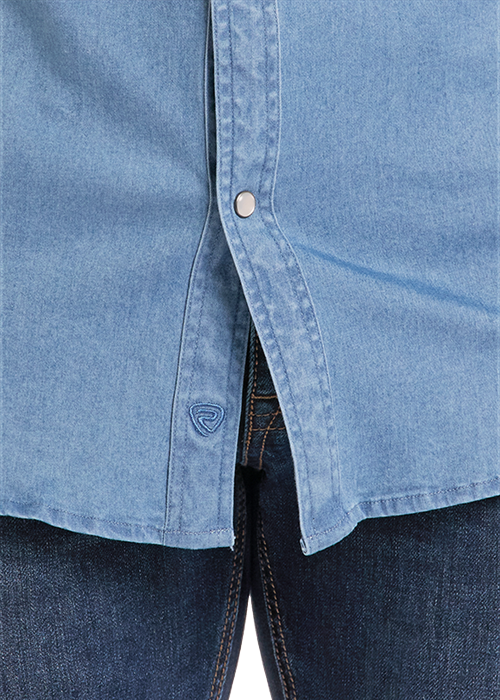 Koe Denim Solid Snap Up