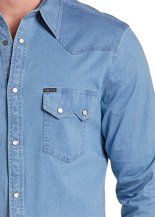Koe Denim Solid Snap Up
