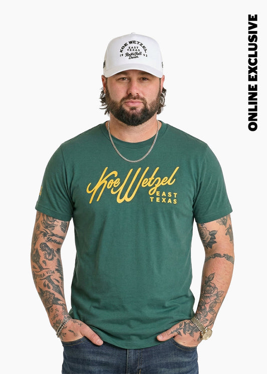 Koe Wetzel East Texas Tee Green