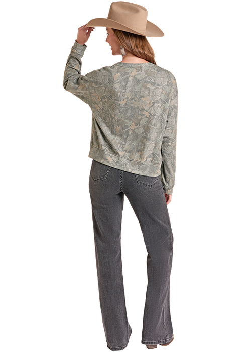 Tree Camo Cropped Sweatshirt