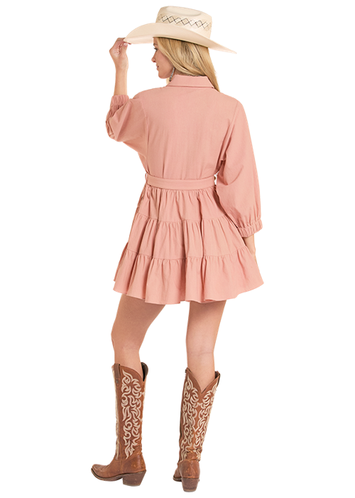 Rose Ruffle Mini Dress