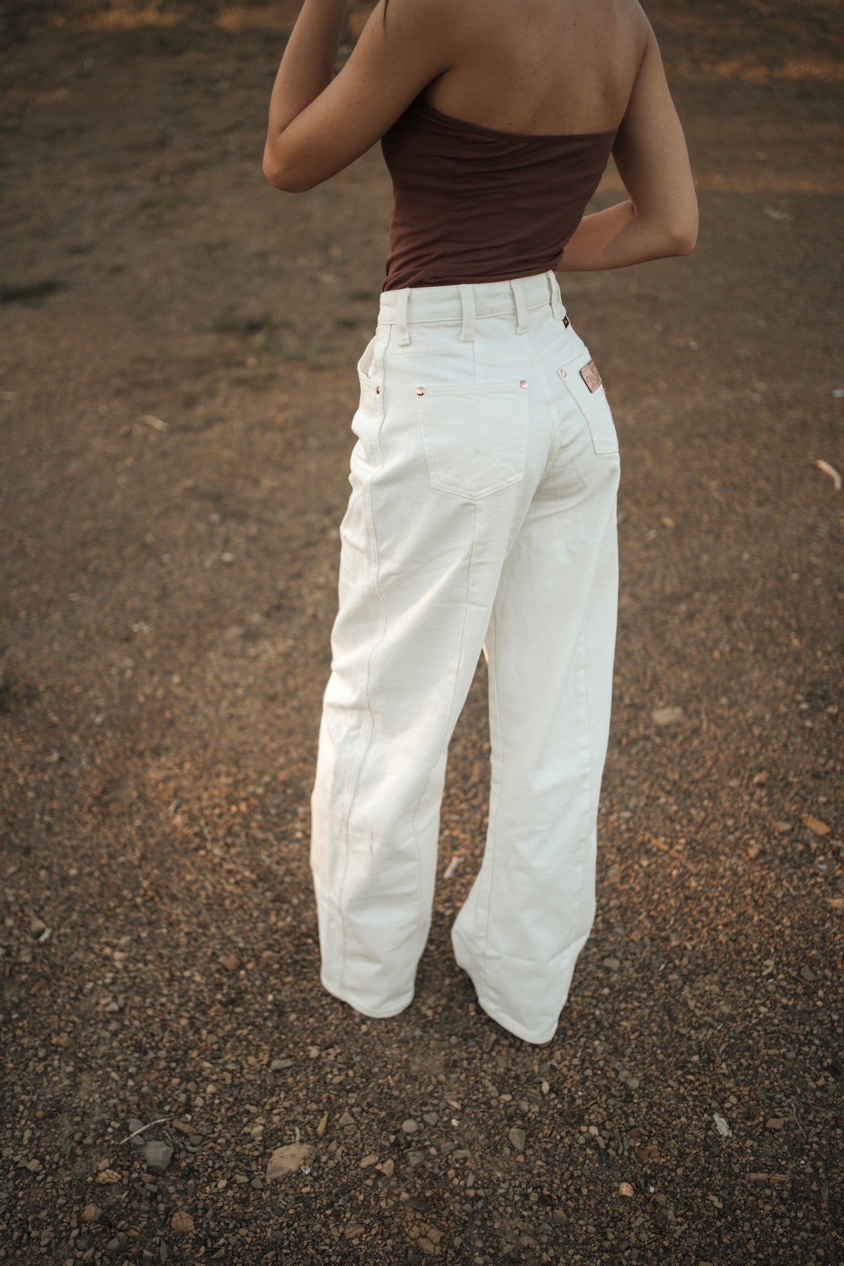 Wrangler Lainey White Barrel Wide Leg Jean
