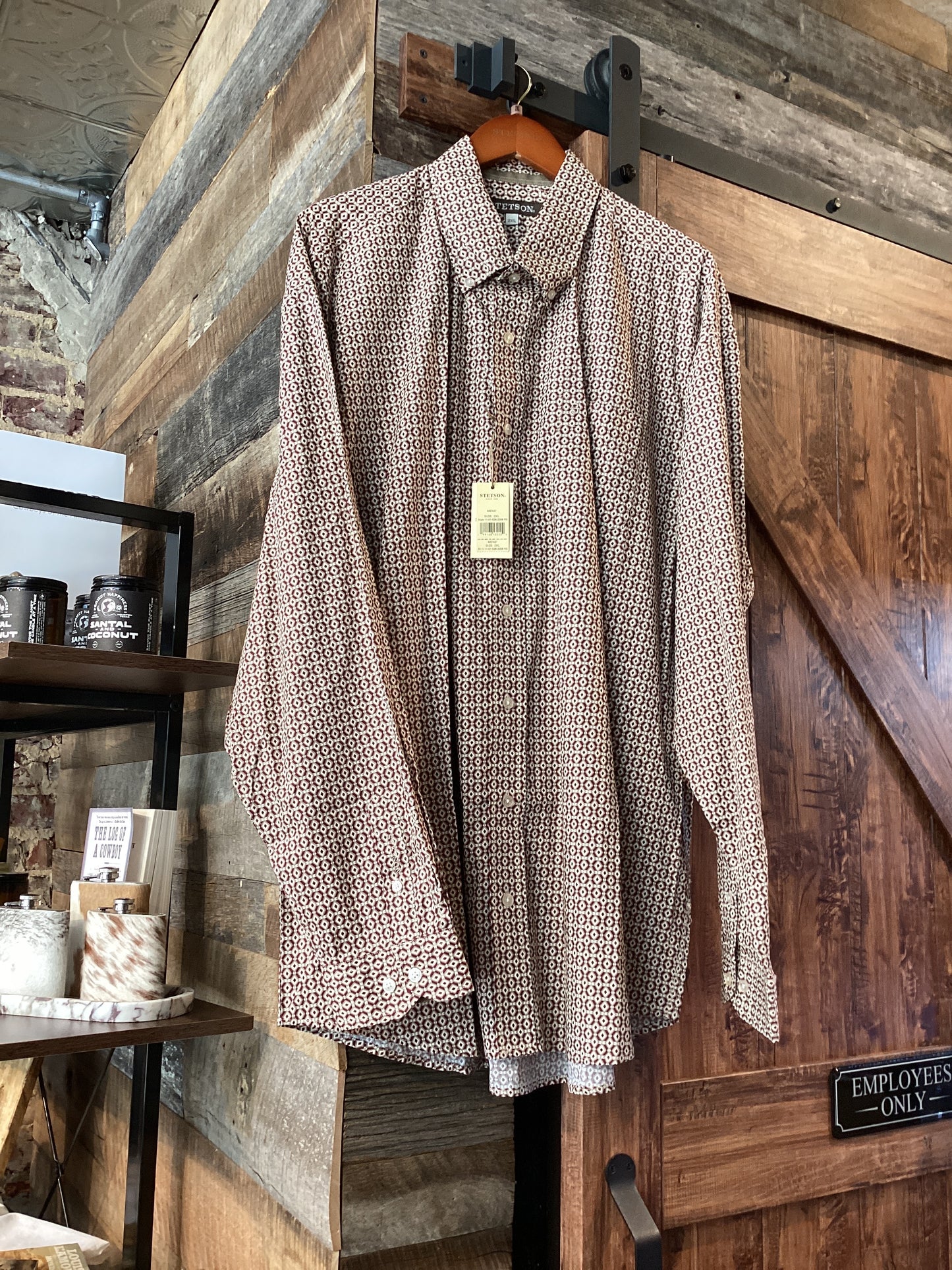 Stetson Red Geo Print Men's Shirt