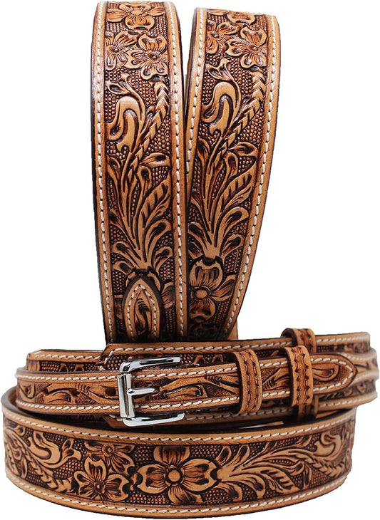 Nocona Floral Tool Brown Belt