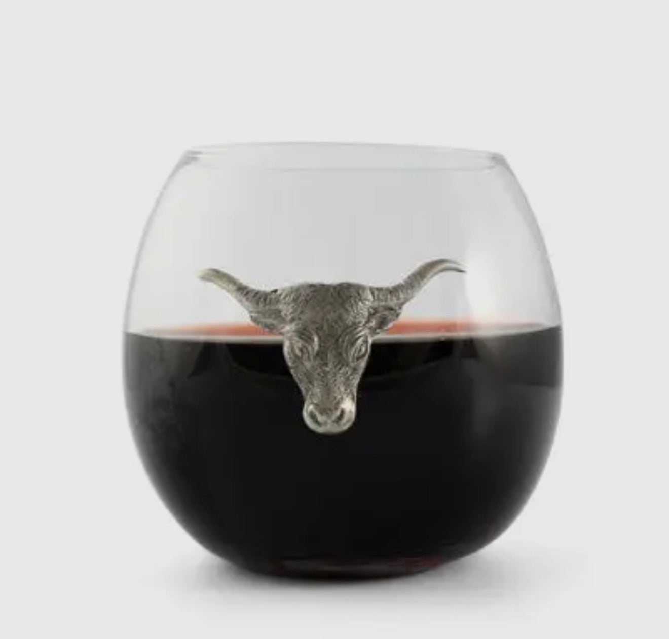 Longhorn stemless wine glass