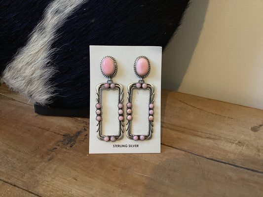 Lydia Pink Conch Earrings Authentic