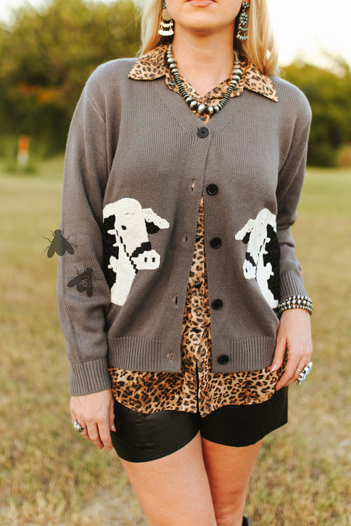 Black Baldy Cattle Cardi