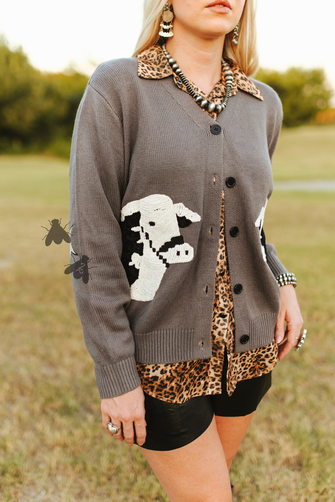 Black Baldy Cattle Cardi