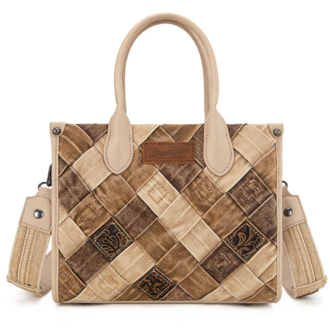 Wrangler Crossbody Woven Tan Concealed Tote