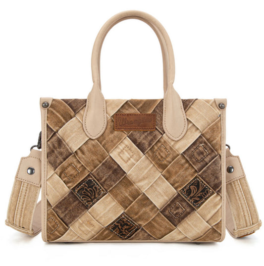 Wrangler Crossbody Woven Tan Concealed Tote