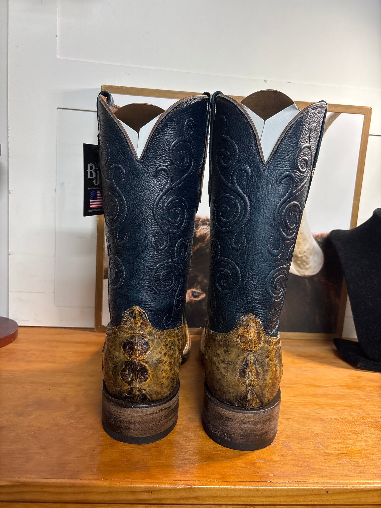 Black Jack Sturgeon Fish Brown Boots