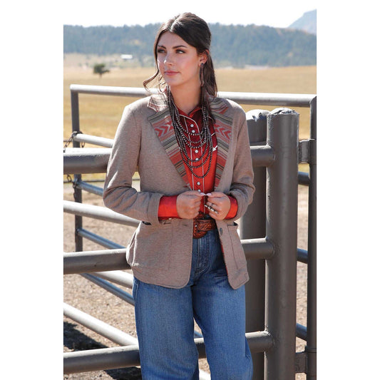 Cruel Girl Blazer Stone Red Serape