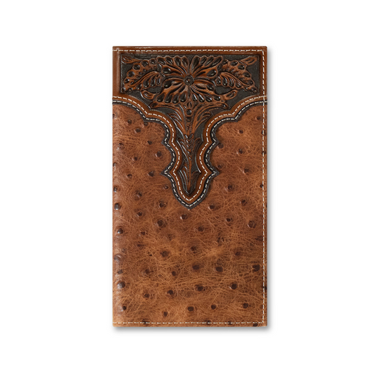 Ariat Ostrich Floral Rodeo Wallet