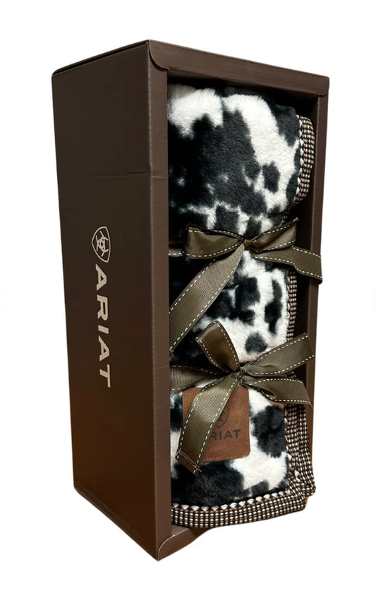 Ariat Snuggle Blanket Cow Print