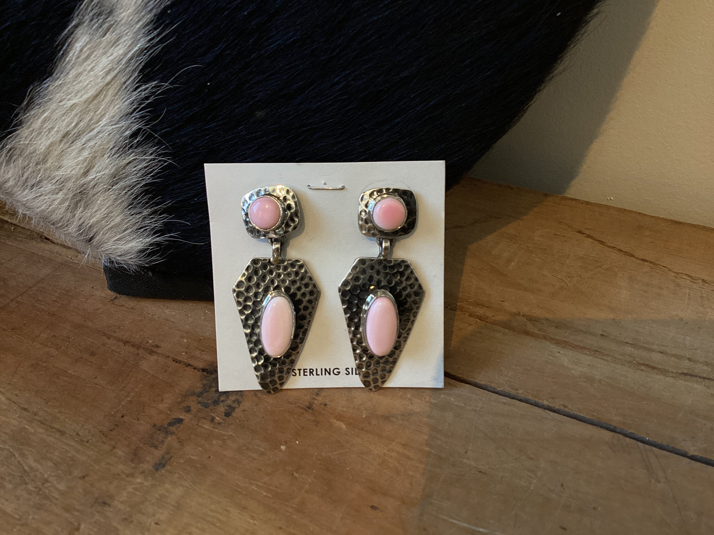 Halsey Pink Conch Earrings Authentic