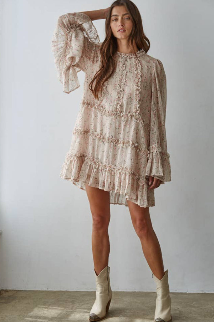 Floral Ruffle Mini Dress