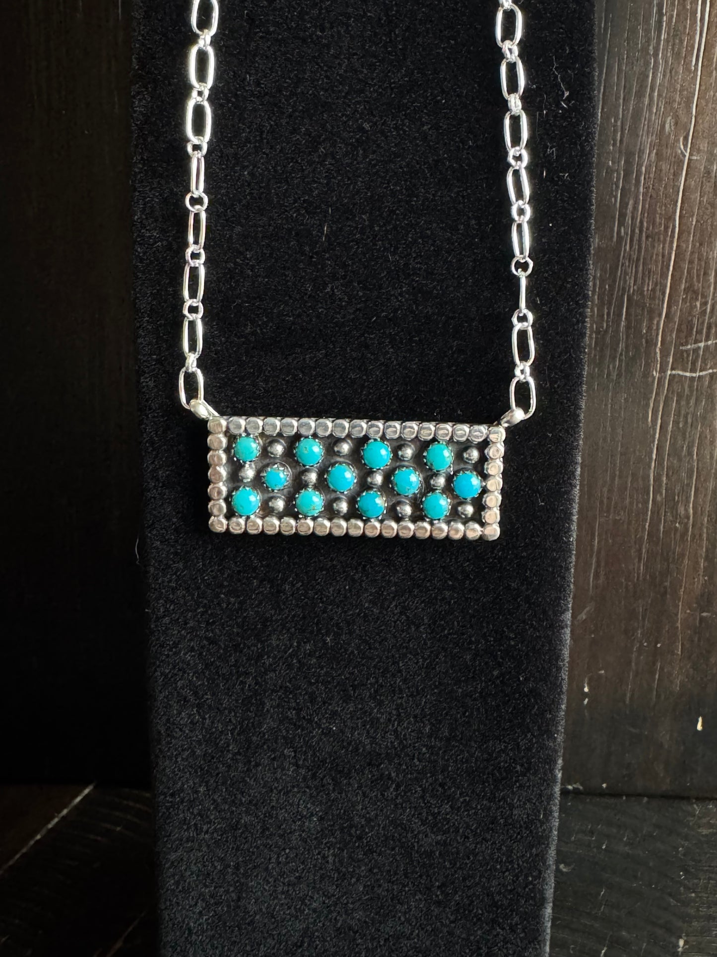 Authentic Hannah Turquoise Bar Necklace