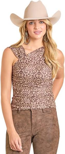 Britt Leopard Print Mesh Tank