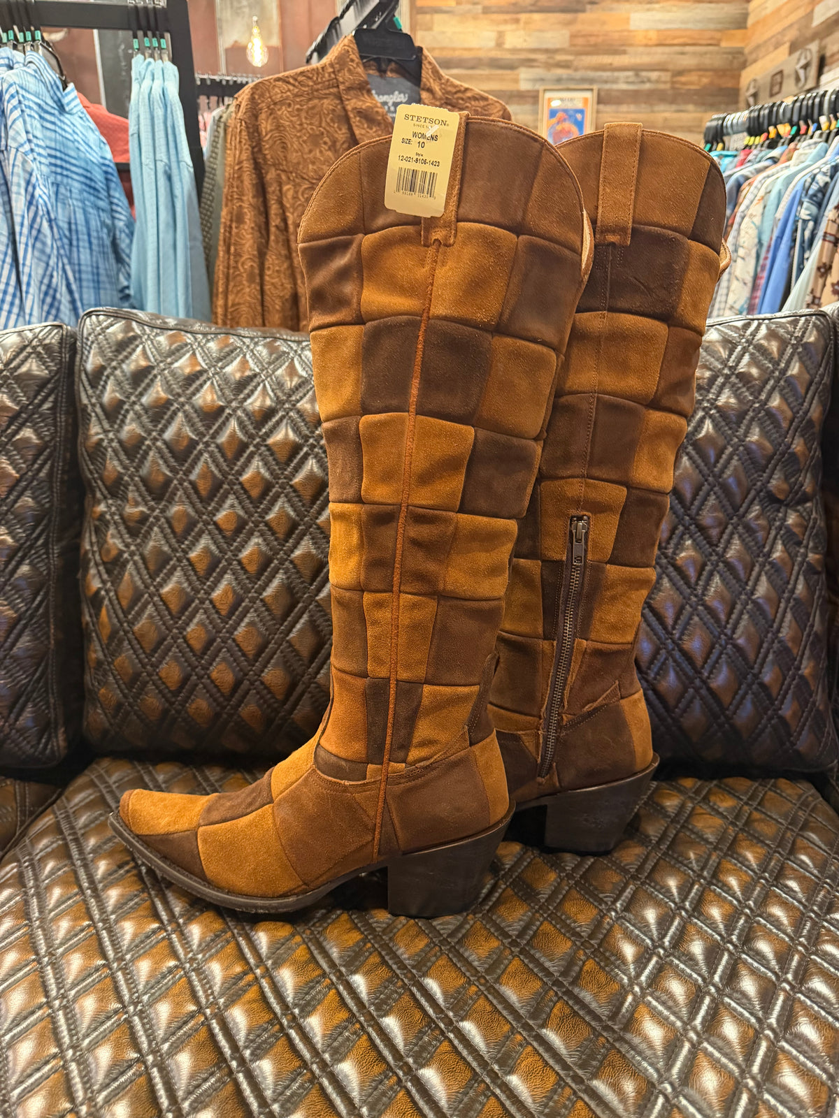 Taylor's Tall Shaft Snip Toe Stacked Heel Three Color