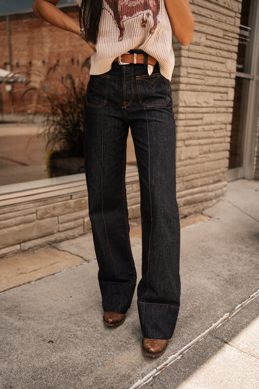 Ariat Ultra High Rise Tomboy Western Utility Wide Leg Jean