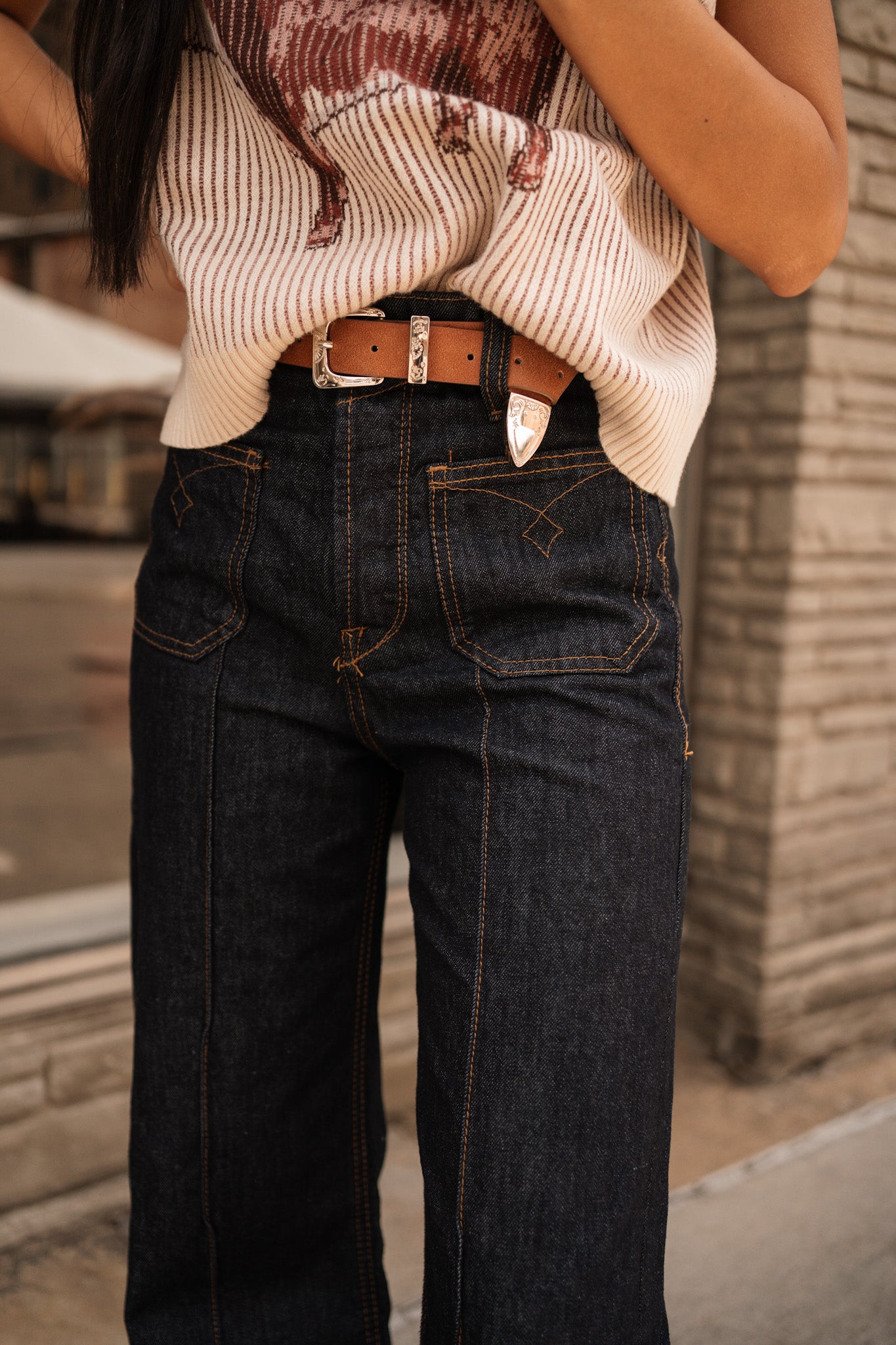 Ariat Ultra High Rise Tomboy Western Utility Wide Leg Jean