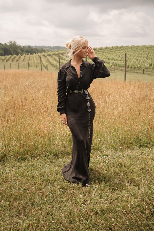 Dahlia Dress - Washed Black