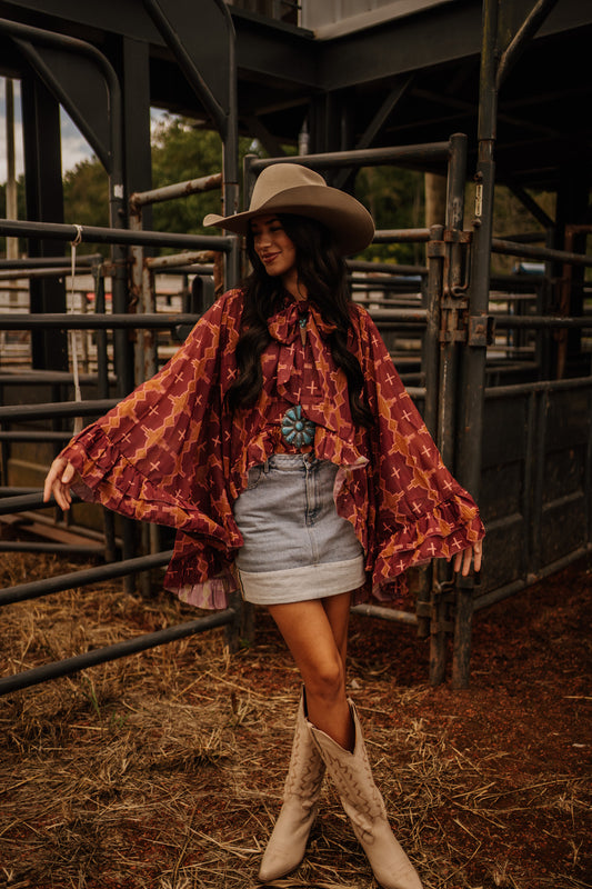 TAOS TOP - MAGENTA GEO